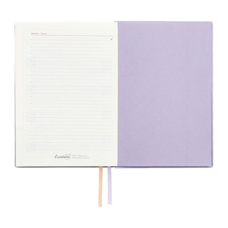 Dated 2025 diary, A5, 176 sheets of Escalada, a solid cover made of artificial leather, foil embossing, liesse, cream block 70 g/m2, lilac-14