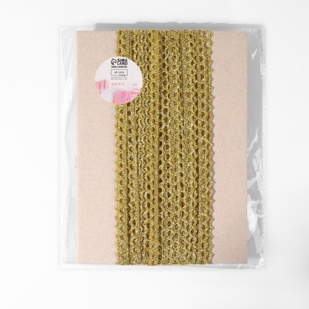 Weep decorative, metallized, 10 ± 1 m, 8 mm, gold color-2
