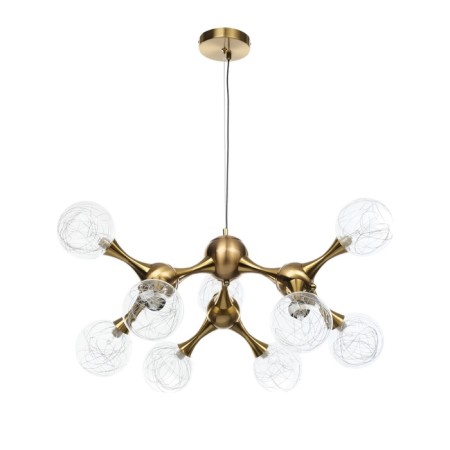 Chandelier "Molecule" 8xg9 brass 73x73x150 cm