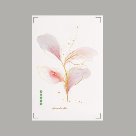 Sticker plastic interior color "delicate leaves" 20x30 cm