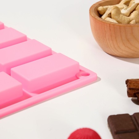 Form for sweets and chocolate of the “Eucks”, silicone, 29.5 × 17.5 cm, 20 cells (5 × 2.8 cm), Mix color-2