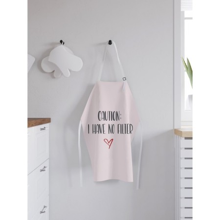 Apron kitchen with a photo print "without filters", adjustable, size OS-1
