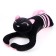 Soft toy-podushka "cat", 70 cm, black-pink color