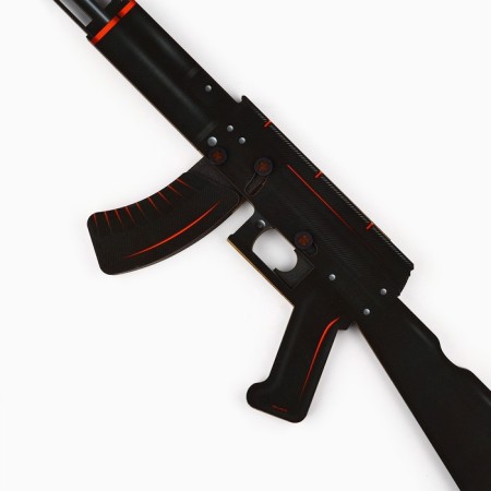Wooden weapons, children's souvenir "carbon", automatic, 72.3 x 17.7 cm-2