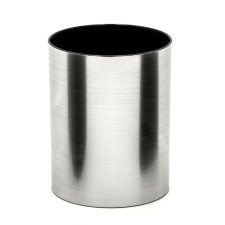 A glass for dental brushes, 9x7.2x7.2 cm, chrome