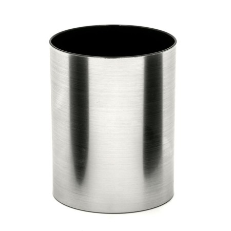 A glass for dental brushes, 9x7.2x7.2 cm, chrome