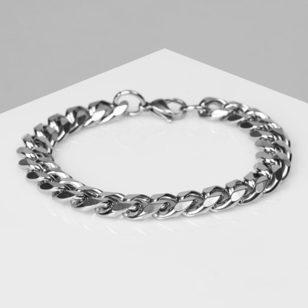 Bracelet male "chain" is light, color silver, 22 cm