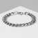 Bracelet male "chain" is light, color silver, 22 cm