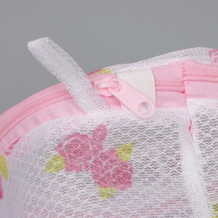 A bag for washing linen with a DOLAND disk, 15 × 15 × 13 cm, two -layer, large mesh, Mix drawing-3