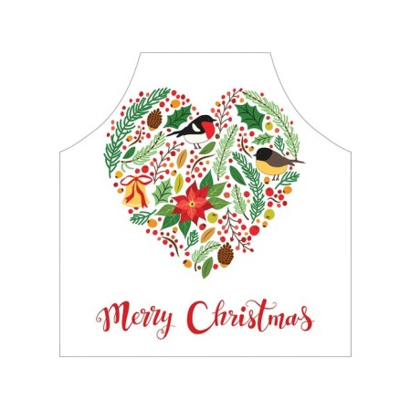 Apron of a kitchen with a photo print "New Year's heart", adjustable, size OS-1