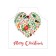 Apron of a kitchen with a photo print "New Year's heart", adjustable, size OS