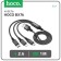 Cable Hoco BX76, 3 V 1, MicroUSB/Lightning/Type -C - USB, 2 A, fabric braid, 1 m, black