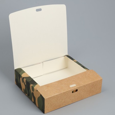 Gift folding box, packaging, “February 23”, 20 x 18 x 5 cm-3