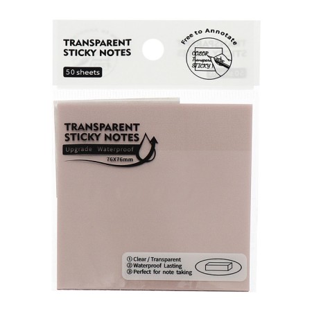 Block with a sticky edge of 76mm x 76mm 50l plastic transparent coffee mother-3