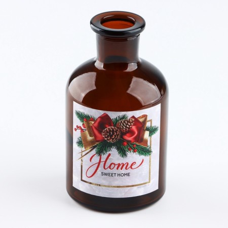 Vase for flowers New Year's Sweet Home, glass, 125 ml-1