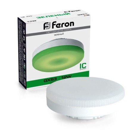 LED LED Feron, GX53, 12 W, 175-265 V, green light