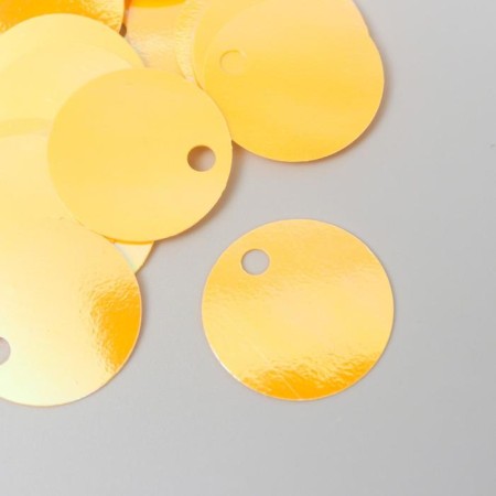 Sequins "circle" orange set 30 g d = 2 cm