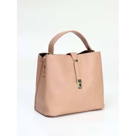 Bag Female Tout with zipper, beige color-3