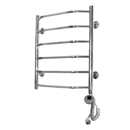 Domoterm electric heated towel rail "Laura", 500 x 600 mm, 6 crossbars, right, chrome-1