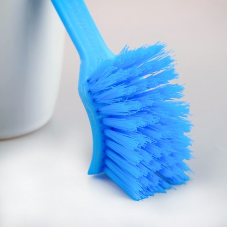 Brush for dishes with a curved handle of a share, 3 × 4 × 20 cm, color mix-2