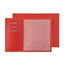 Passport cover, map for maps, red color