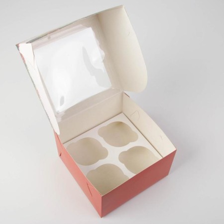Box for Capcakes "New Year's Gift" 16 x 16 x 10cm, New Year-4