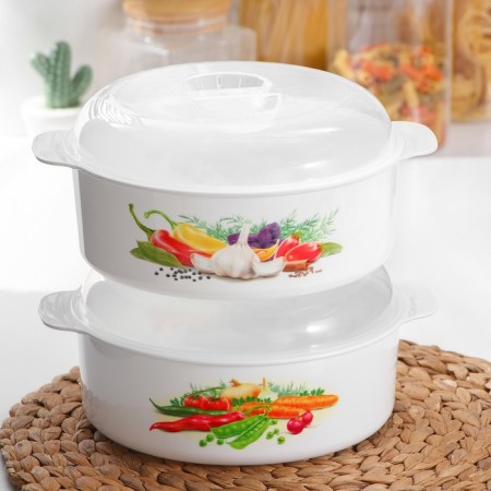 Кастрюля для СВЧ-печи, 2,1 л, микс