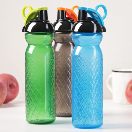 Plastic water bottle, 680 ml, color mix-3