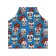 Apron kitchen with a photo print "Skull with flowers", adjustable, size OS