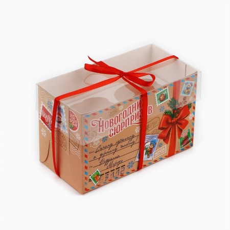 Box for Capcake "Letter Santa Claus", 16 x 8 x 10 cm, New Year-1