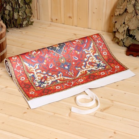 Bath sunbed with a print "Retro 1" 145x50 cm-3