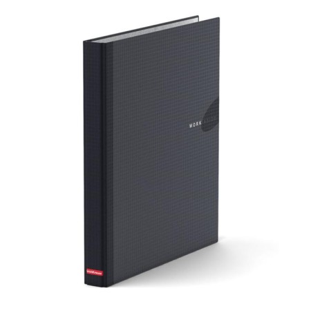 A4 folder on 2 rings, 35 mm spine, Erichkrause Work Inside, laminated cardboard 1.75 mm, black, up to 250 sheets-3