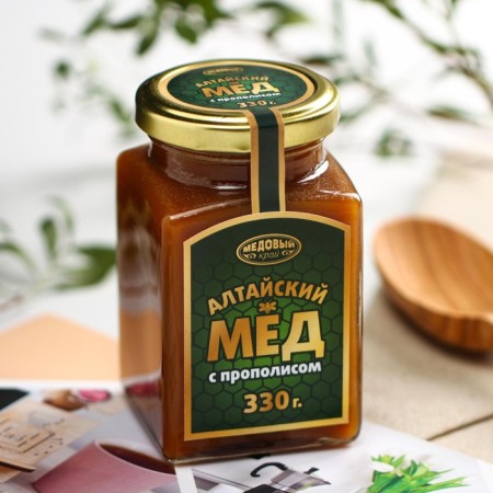 Altai honey with propolis, 330 g-2