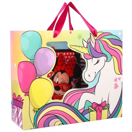 Gift package, 46x31x13 cm, plastic window, packaging, Minnie Mouse and unicorn-6