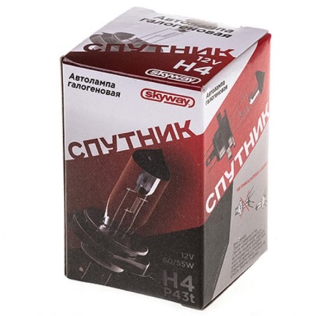 Car lamp Skyway H4, 12 V, 60/55 W, P43T, 1 pc, S09101040-1
