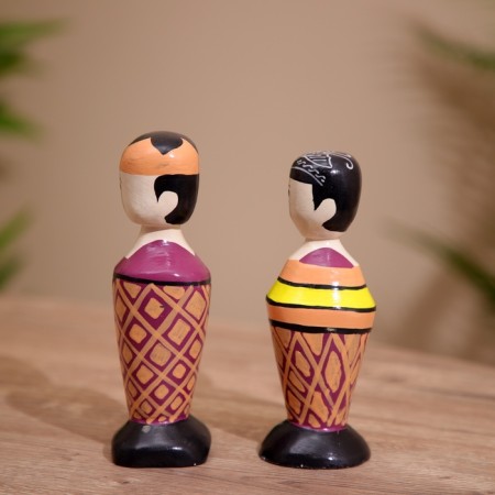 Souvenir "couple" wood (set 2 pcs) 17 cm-1