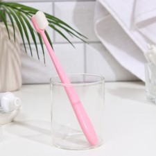 Super -meek toothbrush, 10,000 bristles, flat, pink