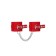 Shackles of Pecado BDSM, soft with eyelets, genuine leather, red