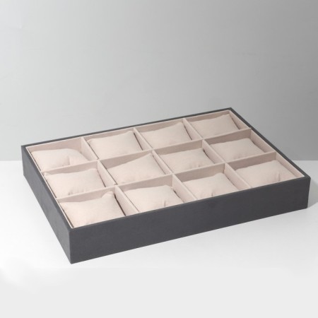 Catch stand, bracelets, phlock, 12 seats, 35 × 24 × 5 cm, gray-beige color-3