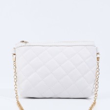 Bag Cross-Bodi with a zipper, white color