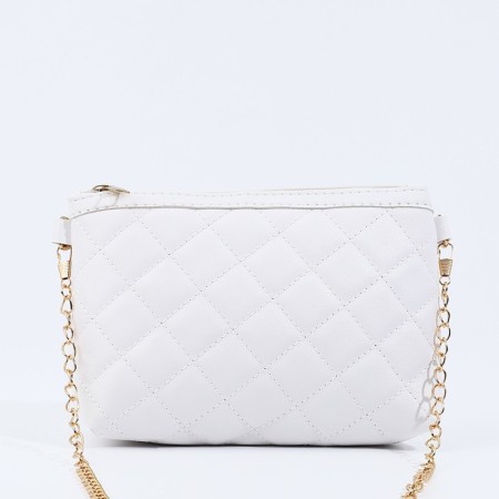 Bag Cross-Bodi with a zipper, white color