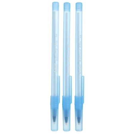 A set of ballpoint pens 3 pieces "Round stic classic", 1.0 mm node, average letter, blue ink-9