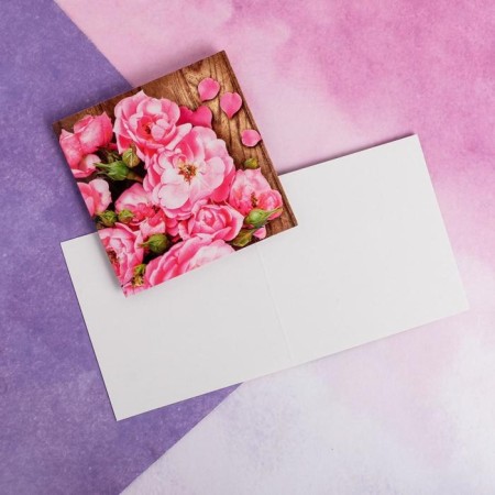 Mini -postcard "Flower board", 7 x 7 cm-1