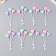 Decor for creativity Plastic "Bound of balloons-hearts" 3 pcs 12.5 cm