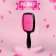 The comb is massage, wide, ventilated, 8.5 × 20.5 cm, PVC box, black/pink color