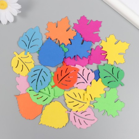 Decor for creativity "Leaves from Foamiran" 4.5 cm (set 25 pcs) mix
