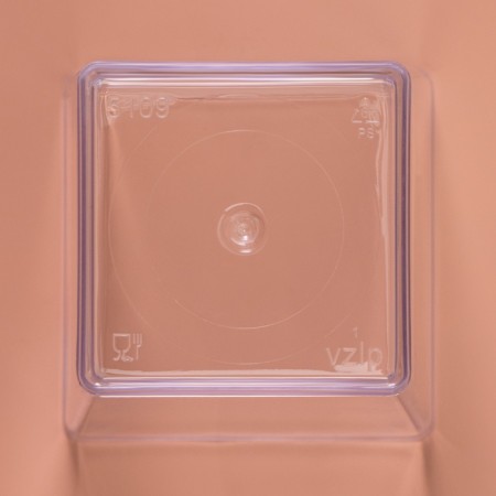 The form of the plastic disposable for the buffet "Square", 80 ml, transparent, 7 pcs/units.-4