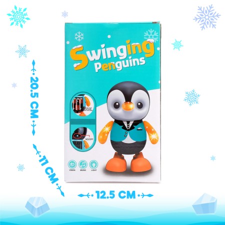 Penguin toy, works on batteries, dances, light and sound effects-4