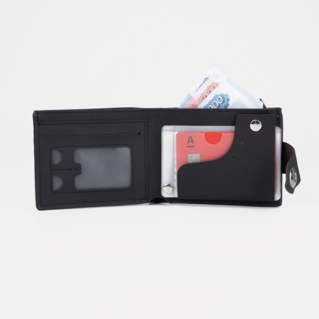 Male purse on a valve, black color-4
