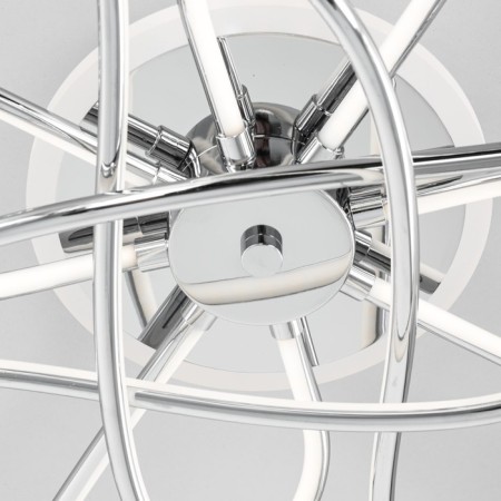 Ceiling chandelier Citilux "Jamini" CL229B141E, 65x65x12.5 cm, 4x22.5W, LED, Gray color.-7